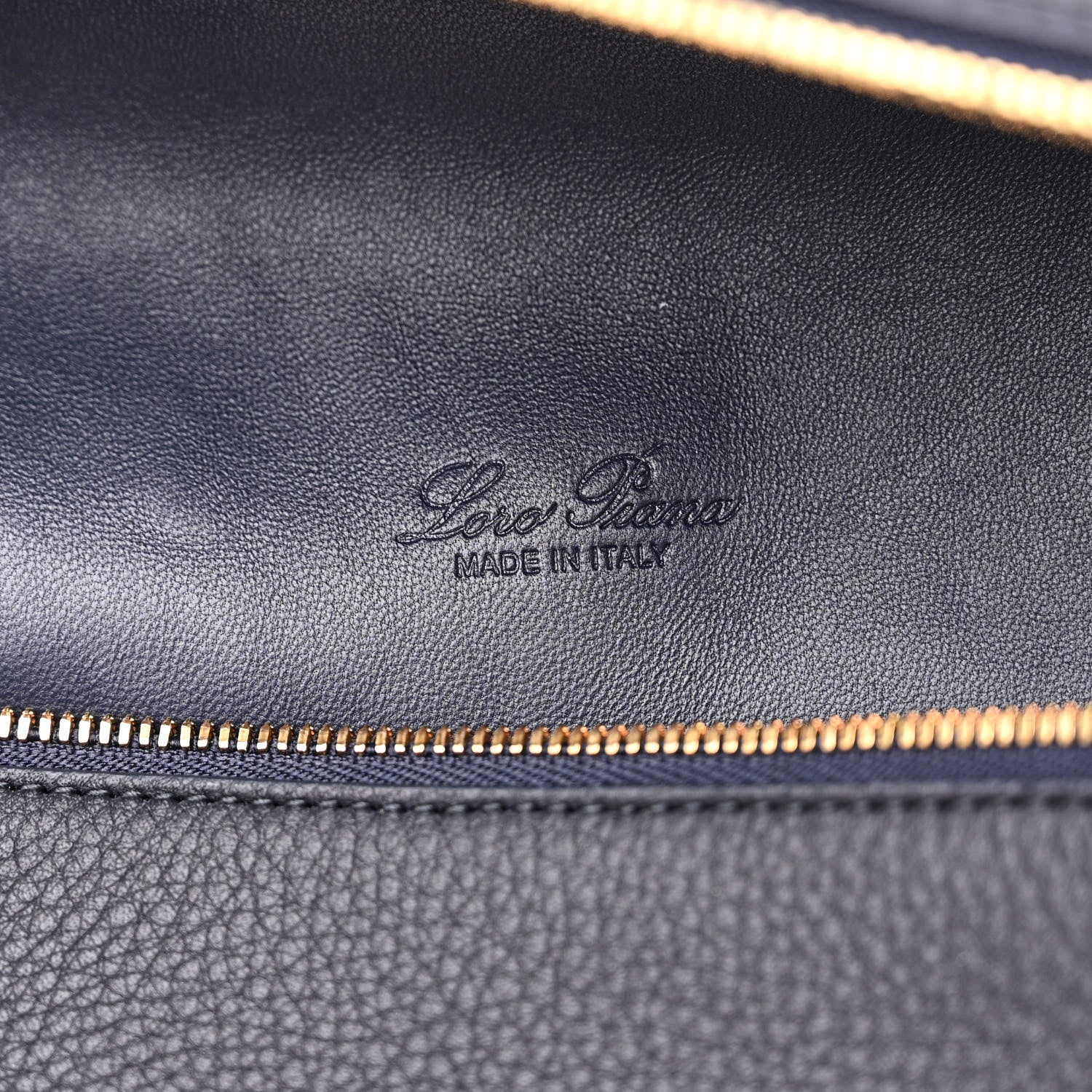 Loro Piana Grained Calfskin L23.5 Extra Pocket Backpack Navy Blue 6 of 10
