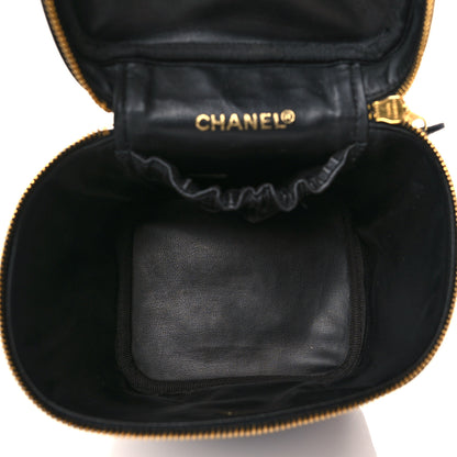 Chanel Lambskin Vanity Cosmetic Case Black 5 of 11