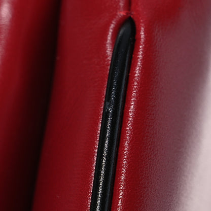 Gucci Vitello Palmellato Lux Bi-Color Small Arli Flap Shoulder Bag New Cherry Red Black 11 of 14