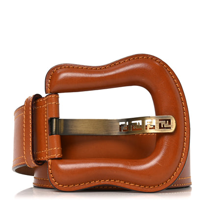 Fendi Calfskin B Wide Belt 85 34 Brown 1 of 4