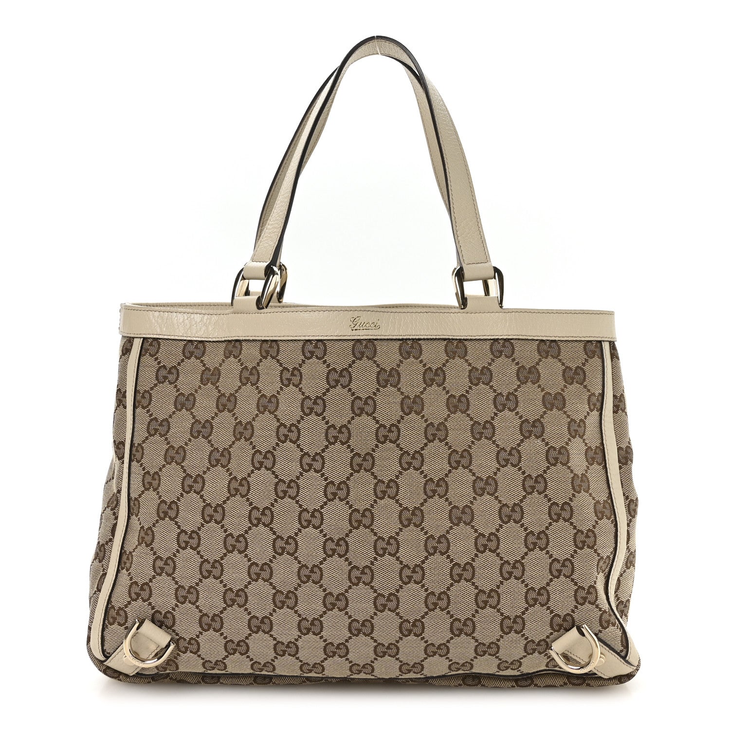 Gucci Monogram Medium Abbey Tote White 1 of 10