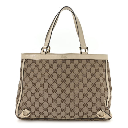 Gucci Monogram Medium Abbey Tote White 1 of 10
