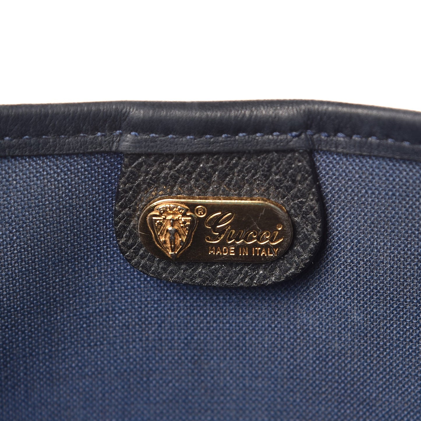 GG Plus Monogram Web Tote Navy Blue