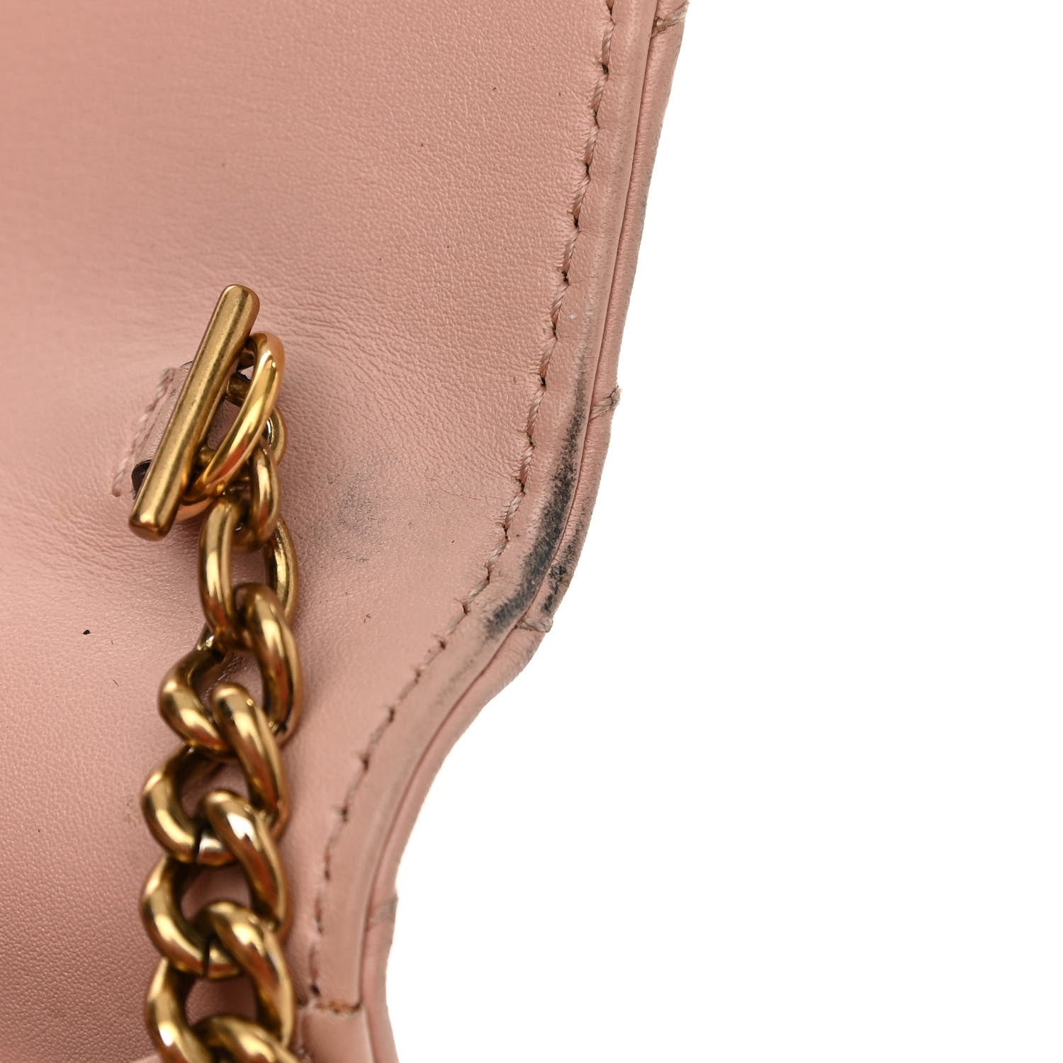 Gucci Calfskin Matelasse GG Marmont Chain Wallet Perfect Pink 16 of 20