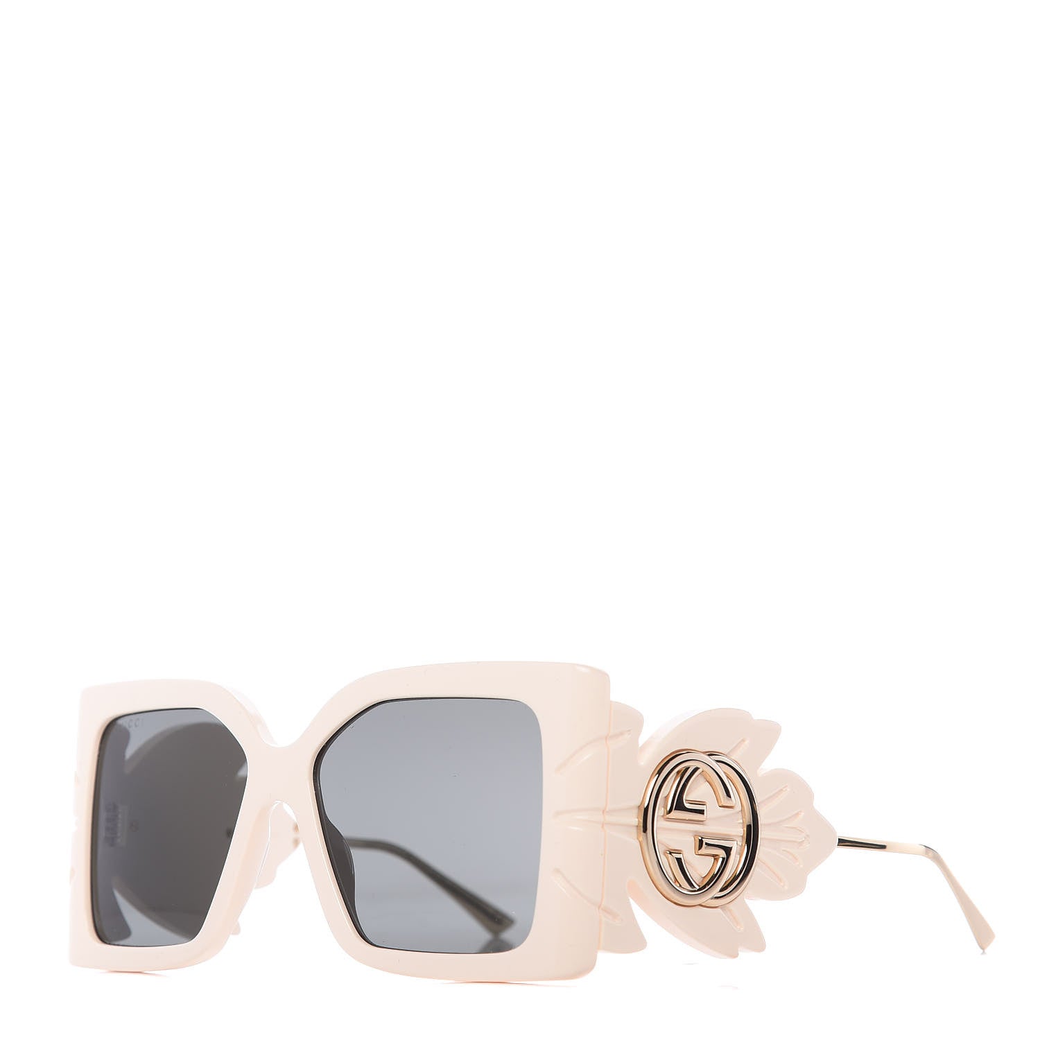 Gucci Acetate Square Frame Wing Sunglasses GG0535S Ivory 1 of 8