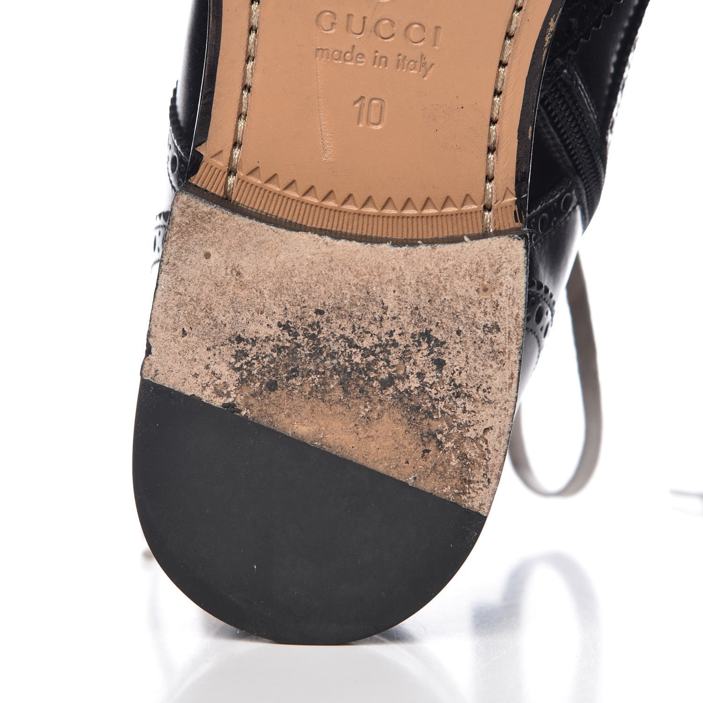 Calfskin Mens Queercore Brogue Wingtip Boots 10 Black