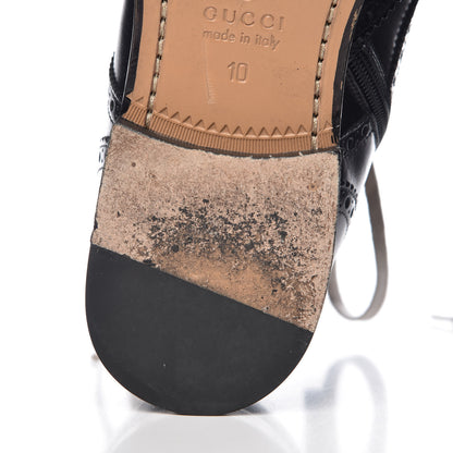 Gucci Calfskin Mens Queercore Brogue Wingtip Boots 10 Black 14 of 16