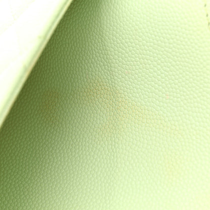 Chanel Caviar Quilted Wallet on Chain WOC Light Green 17 of 20