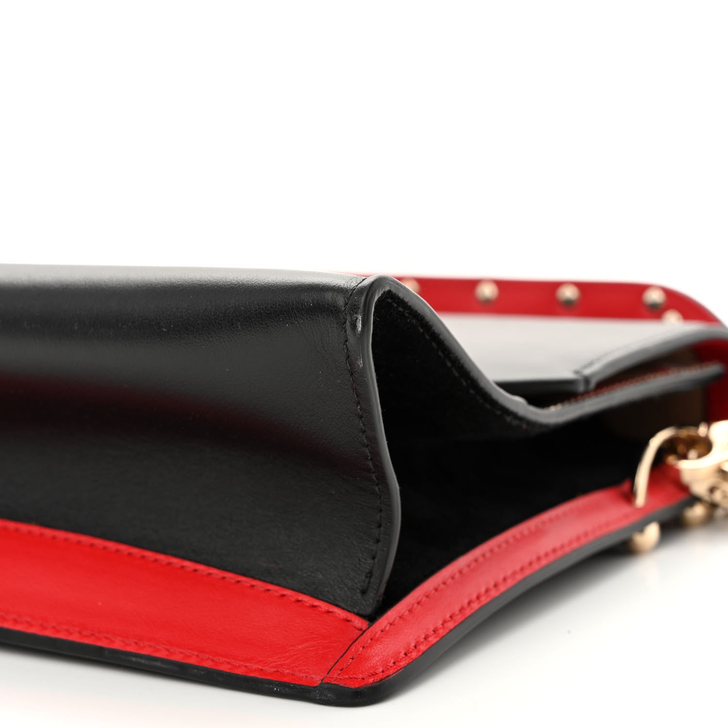 Christian Louboutin Calfskin Loubiblues Paris Clutch Bag Black Multi 11 of 14