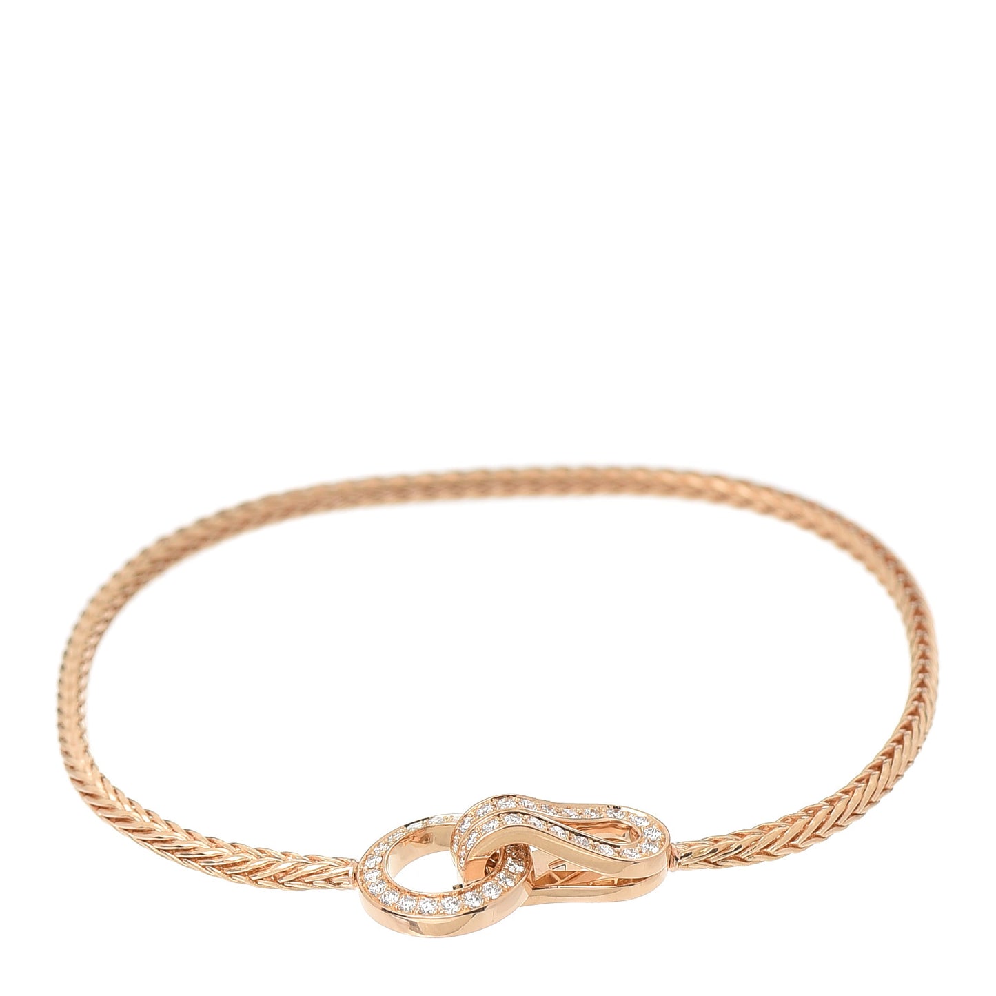 18K Yellow Gold Diamond Agrafe Bracelet