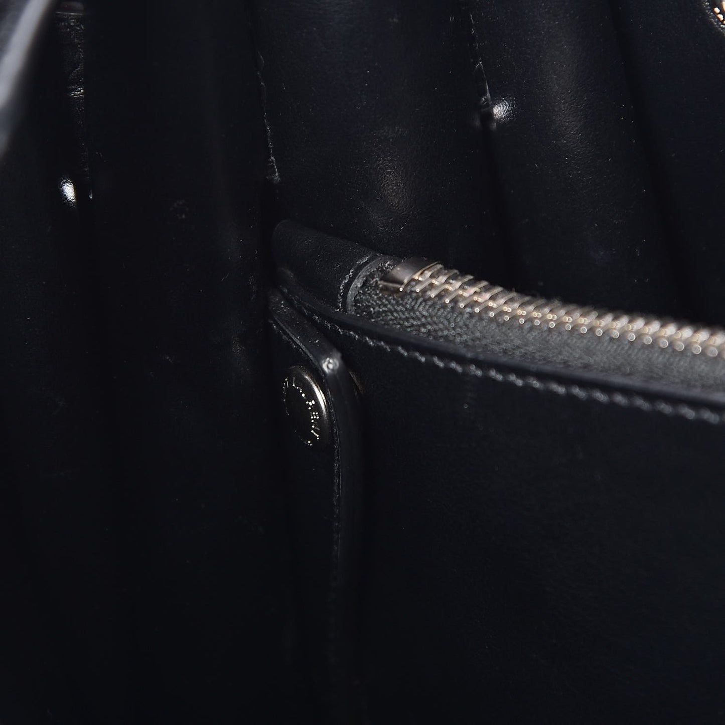 Calfskin Crocodile Embossed Small Sac de Jour Black
