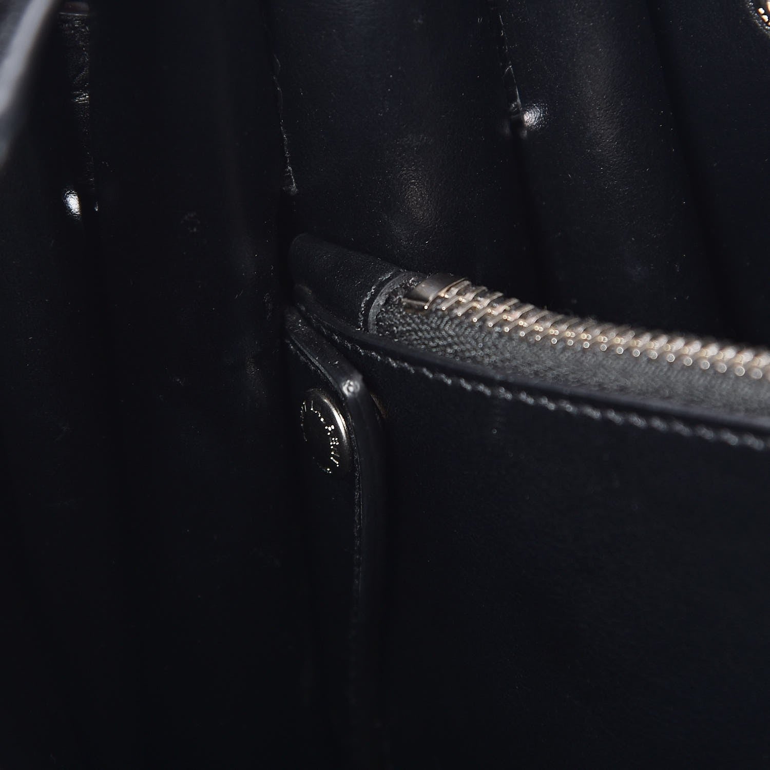 Saint Laurent Calfskin Crocodile Embossed Small Sac de Jour Black 12 of 12