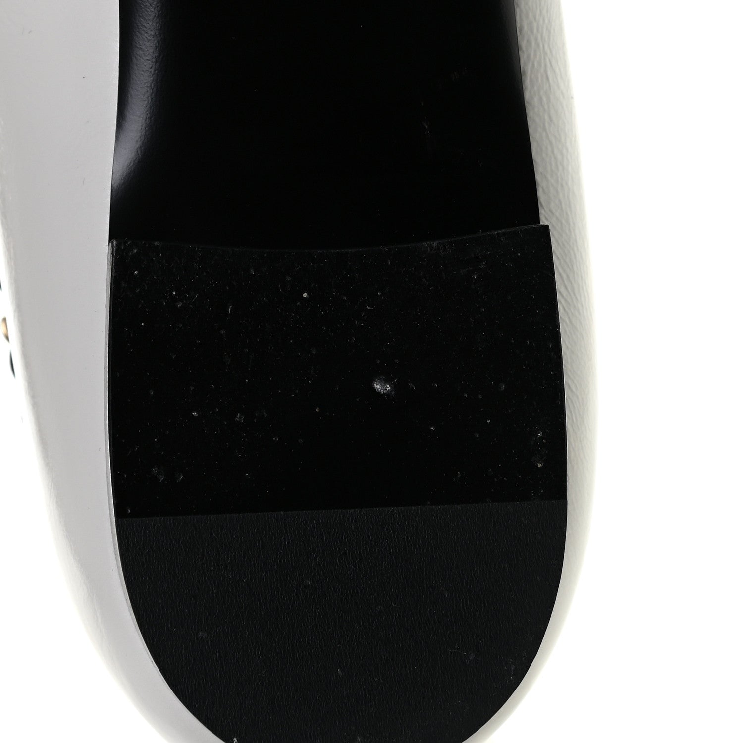 Chanel Lambskin Grosgrain Chain Cap Toe Flats 40 Grey Black 10 of 13
