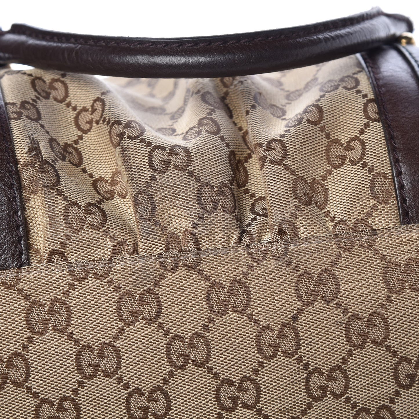 Monogram Medium Interlocking Icon Tote Dark Brown