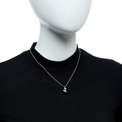 David Yurman Sterling Silver Diamond Black Onyx Capri Pendant Necklace 2 of 5