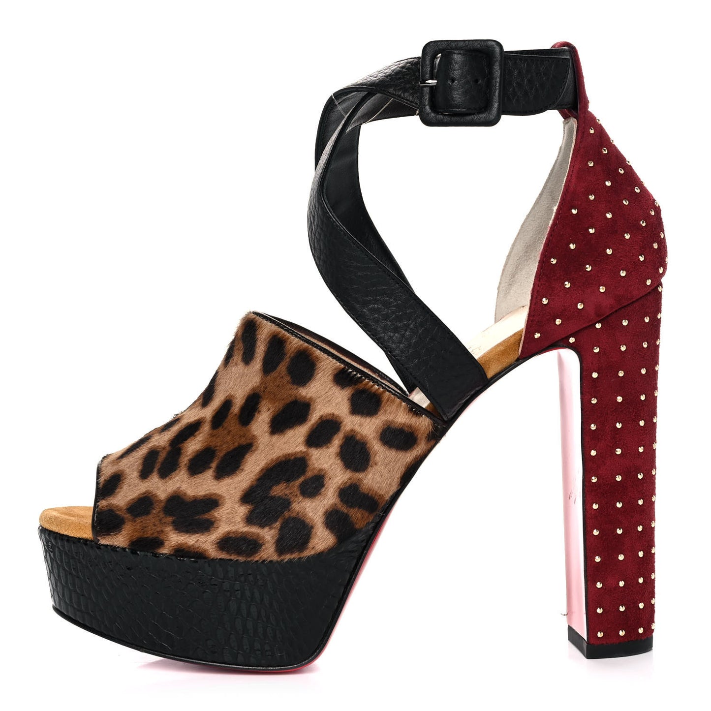 Calf Hair Leopard Print Bingirl Plume 130 Pump 37 Multicolor