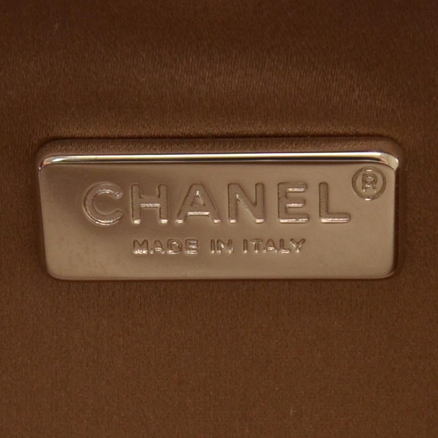 Satin Quilted Chain Around Clutch Beige