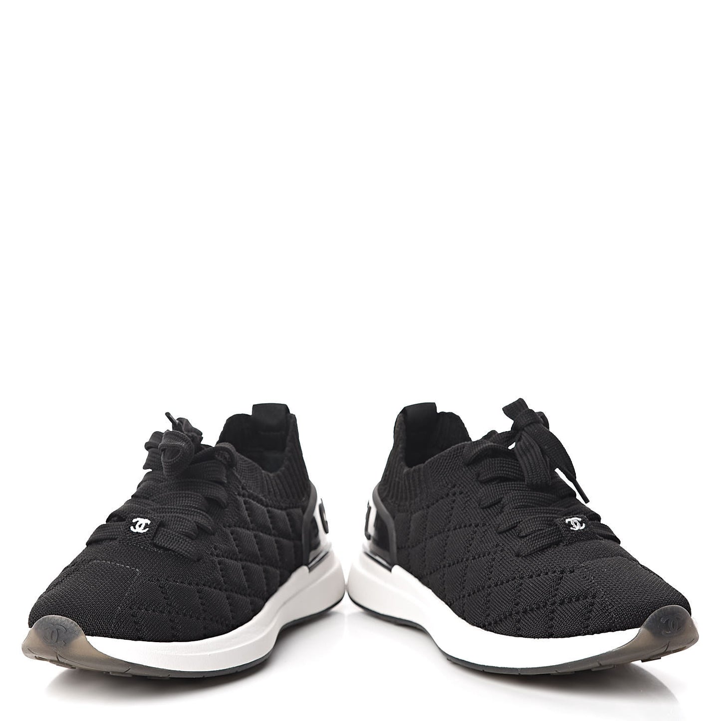 Mixed Fibers Quilted Womens CC Sneakers 35.5 Black