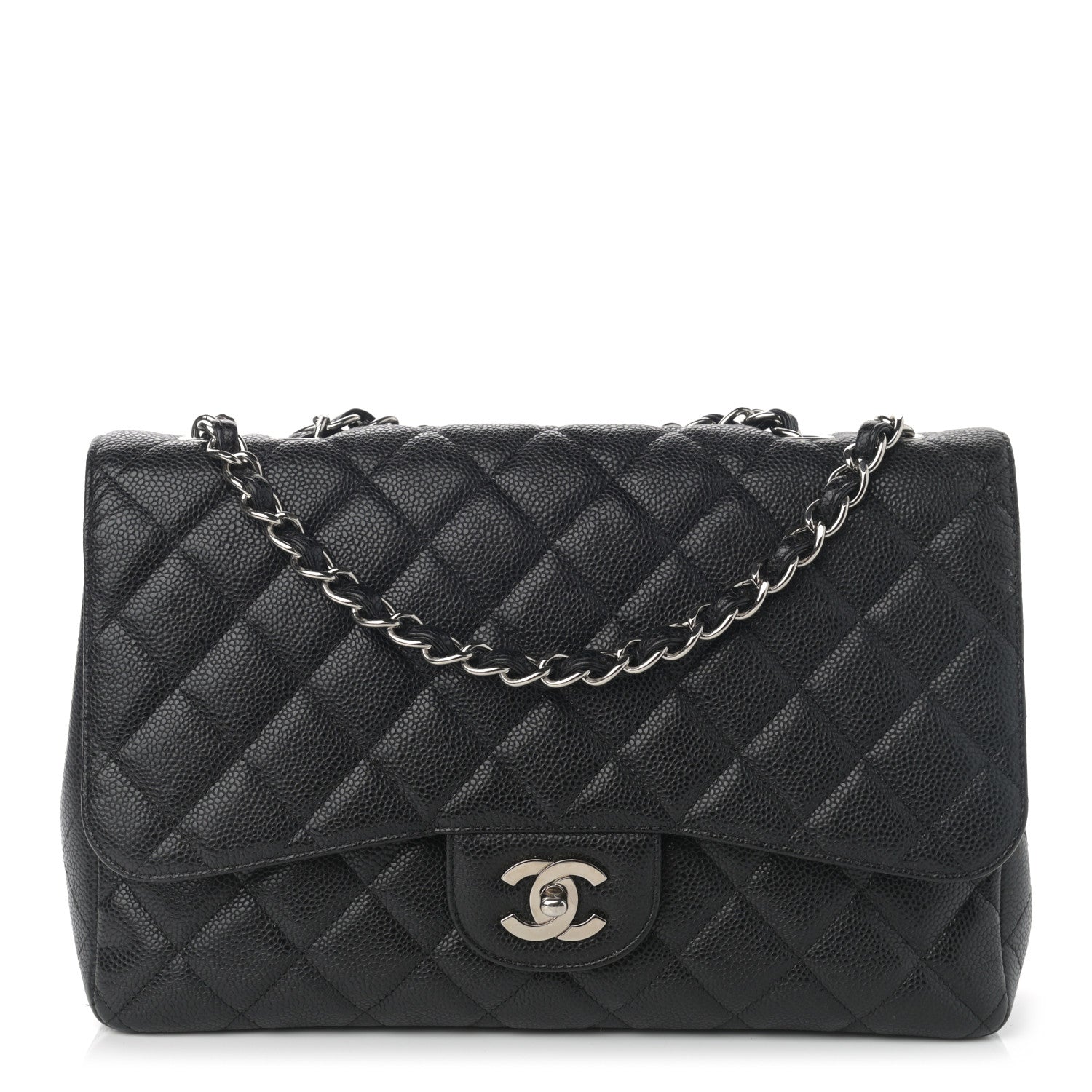 Chanel Caviar Quilted Jumbo Single Flap Black 1 of 12