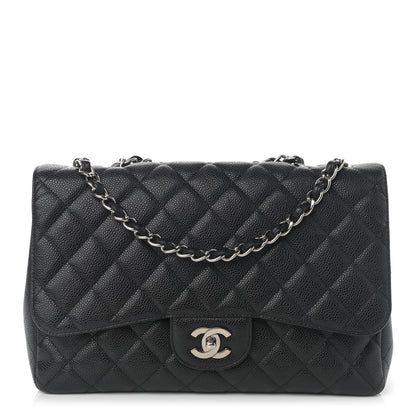 Chanel Caviar Quilted Jumbo Single Flap Black 1 of 12