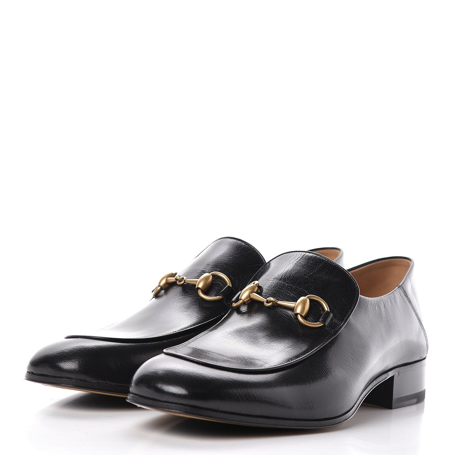 Goatskin Mens Horsebit Loafers 8.5 Black