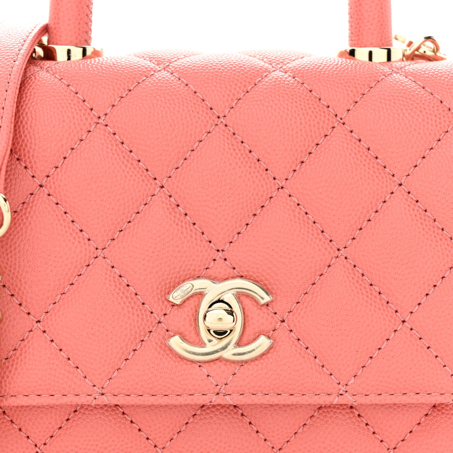 Chanel Caviar Quilted Extra Mini Coco Handle Flap Pink 8 of 11
