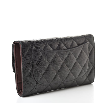 Chanel Caviar Quilted Large Flap Wallet Black 3 of 15
