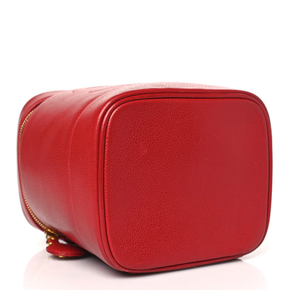 Chanel Caviar Vanity Cosmetic Case Red 5 of 11