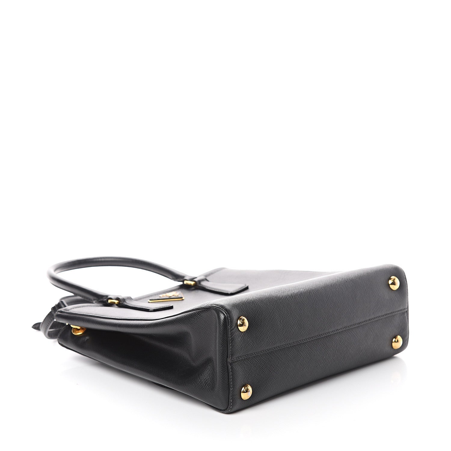 Prada Saffiano Lux Small Parabole Tote Black 3 of 8