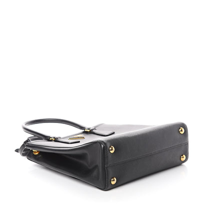 Prada Saffiano Lux Small Parabole Tote Black 3 of 8