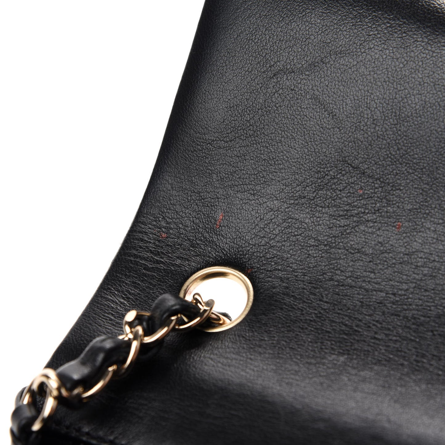 Lambskin Quilted Mini Rectangular Flap Black