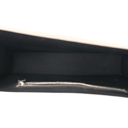 Saint Laurent Grain De Poudre Matelasse Chevron Large Monogram Satchel Gris Perle 5 of 11