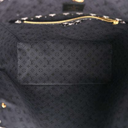 Louis Vuitton Monogram Giant Crafty Neverfull MM Creme Rouge Black 6 of 11
