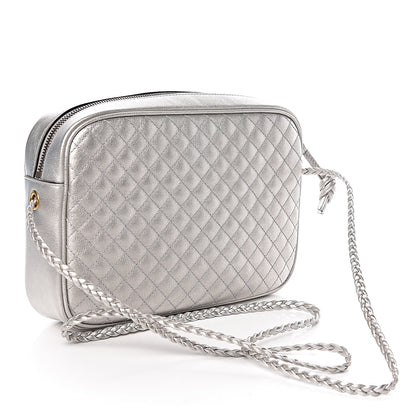 Gucci Laminated Nappa Web Trapuntata Small GG Shoulder Bag Argento 3 of 11