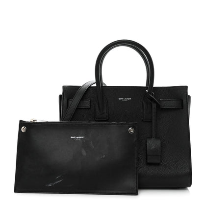 Saint Laurent Grained Calfskin Baby Sac De Jour Black 1 of 12