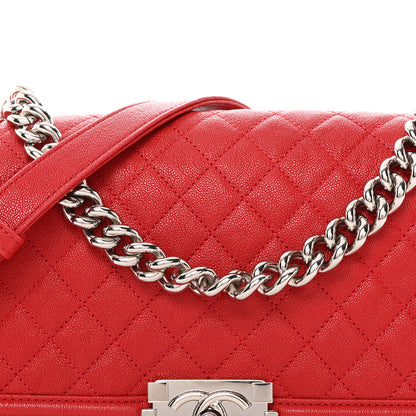 Chanel Caviar Quilted Medium Boy Flap Red 8 of 15