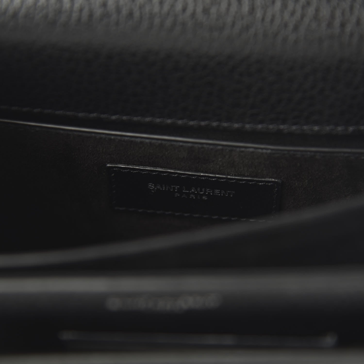 Saint Laurent Grained Calfskin Medium Monogram Sunset Satchel Black 8 of 9