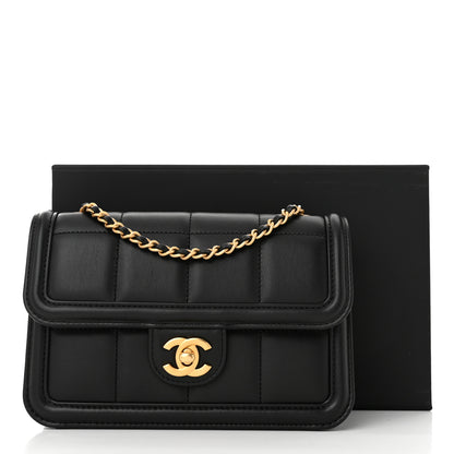 Chanel Lambskin Calfskin Mini Chocolate Bar Flap Bag Black 11 of 11