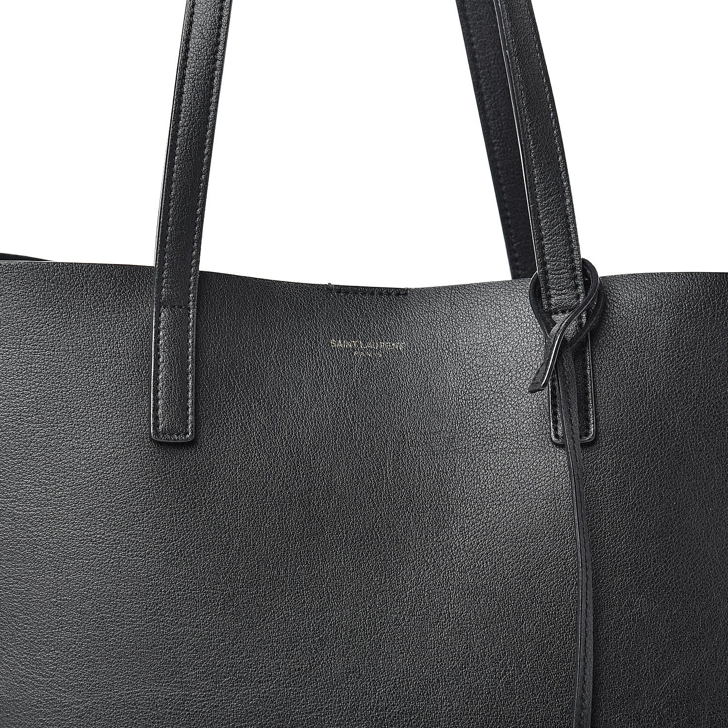 Saint Laurent Calfskin Large Shopping Tote Black 8 of 17