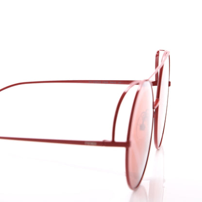 Fendi Metal F is Fendi Printed Run Away Round Frame Sunglasses FF 0285/S Red 6 of 8