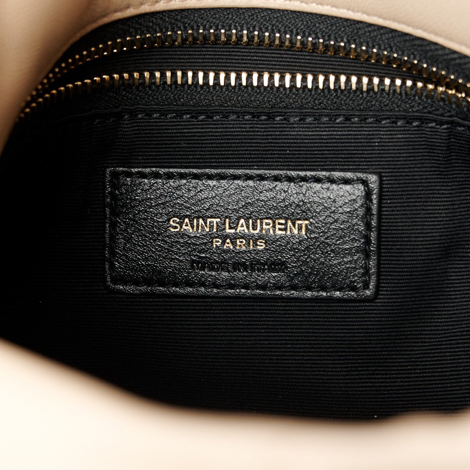 Saint Laurent Lambskin Quilted Small Loulou Puffer Monogram Chain Satchel Dark Beige 7 of 11