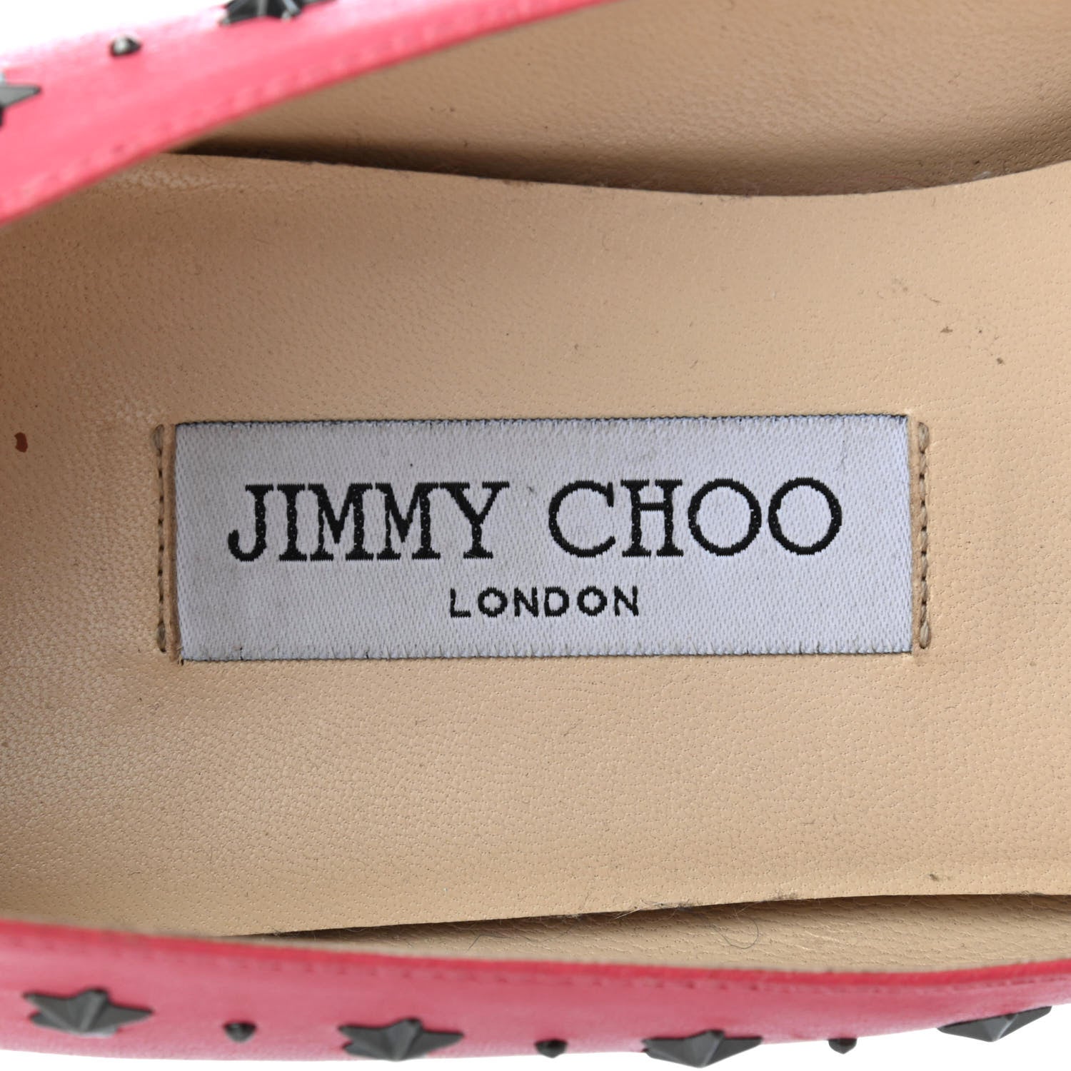 Jimmy Choo Calfskin Windsor Star Flats 40 Pink 7 of 10