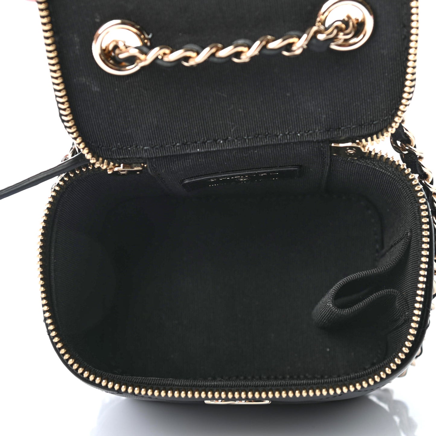 Lambskin Quilted My Chanel Lady Vanity Case With Chain Black