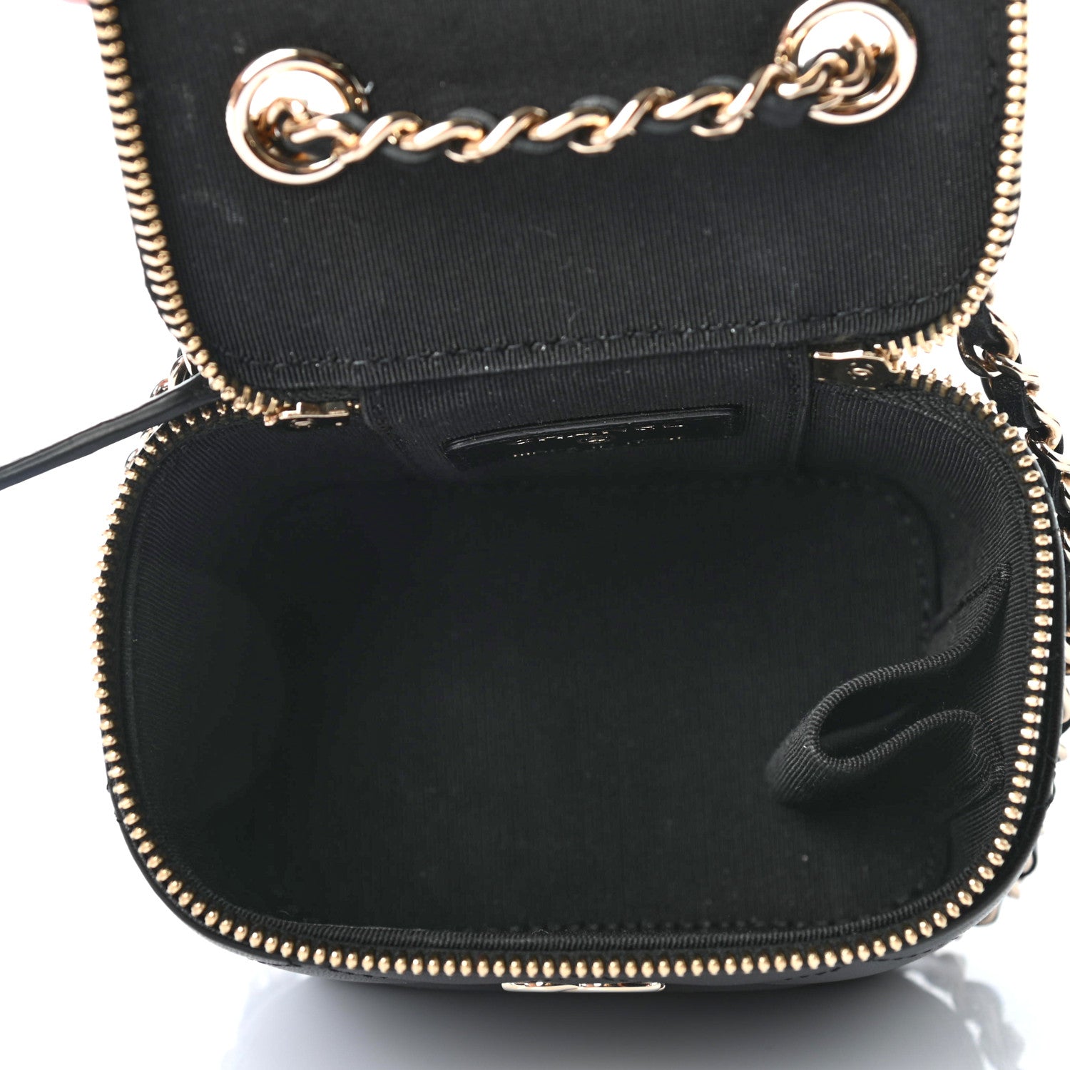 Chanel Lambskin Quilted My Chanel Lady Vanity Case With Chain Black 5 of 7