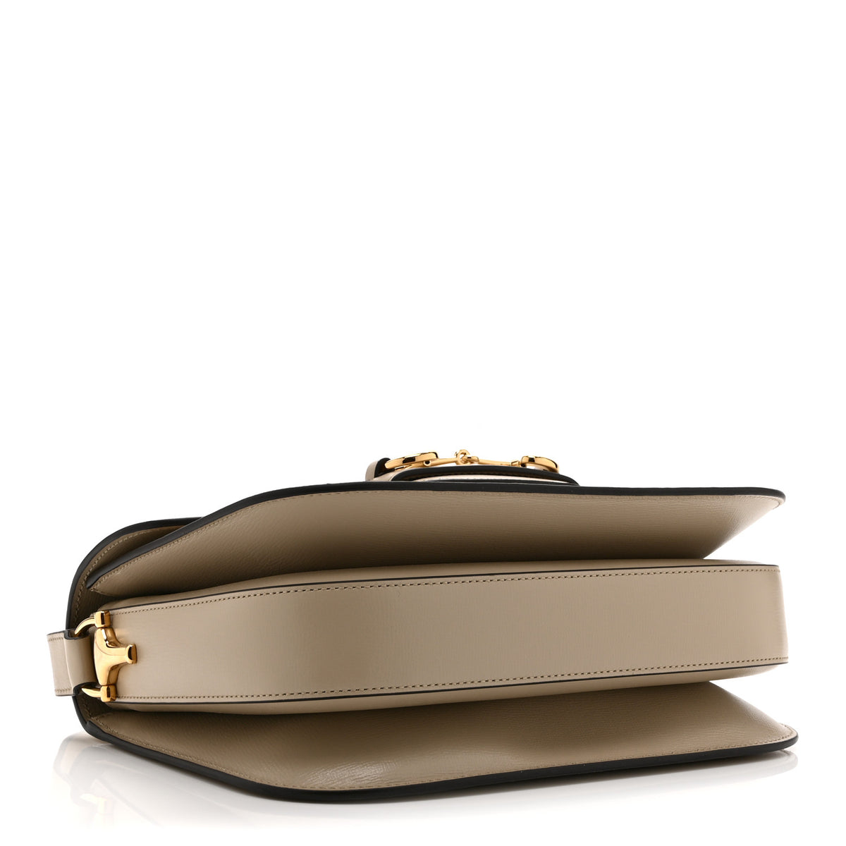 Azalea Calfskin Horsebit 1955 Shoulder Bag  Oatmeal