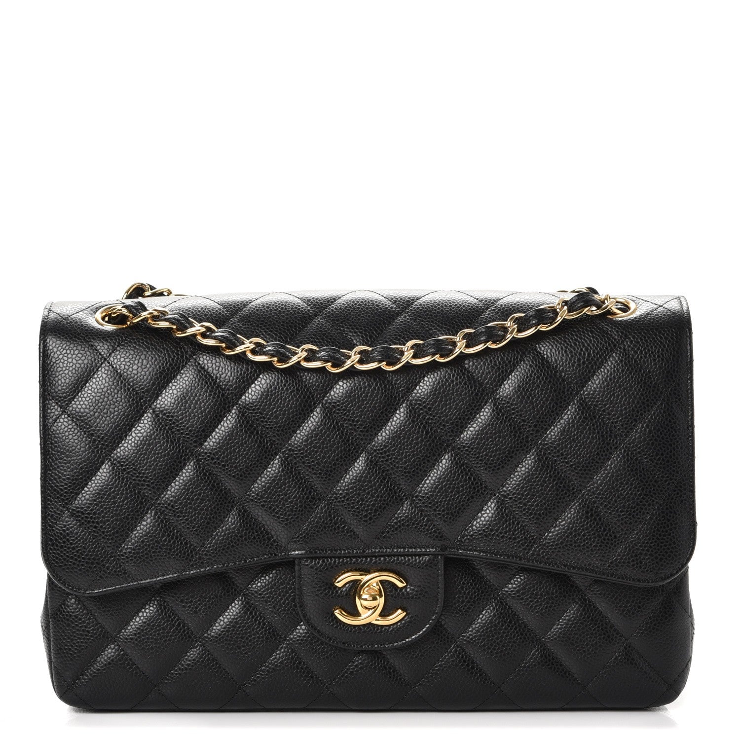Chanel Caviar Quilted Jumbo Double Flap Black 1 of 9