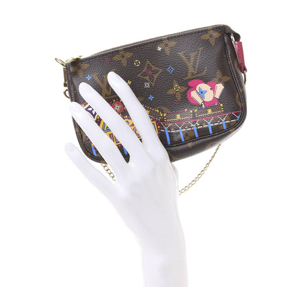 Louis Vuitton Monogram 2020 Christmas Animation Roller Coaster Mini Pochette Accessories Pivoine 2 of 11