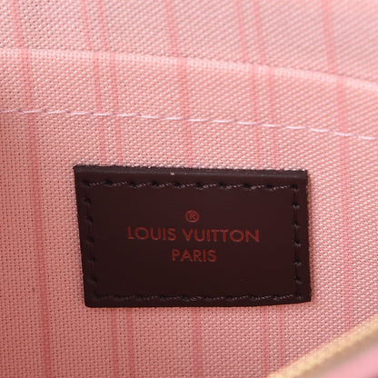 Louis Vuitton Damier Ebene Neverfull MM GM Pochette Rose Ballerine 7 of 9