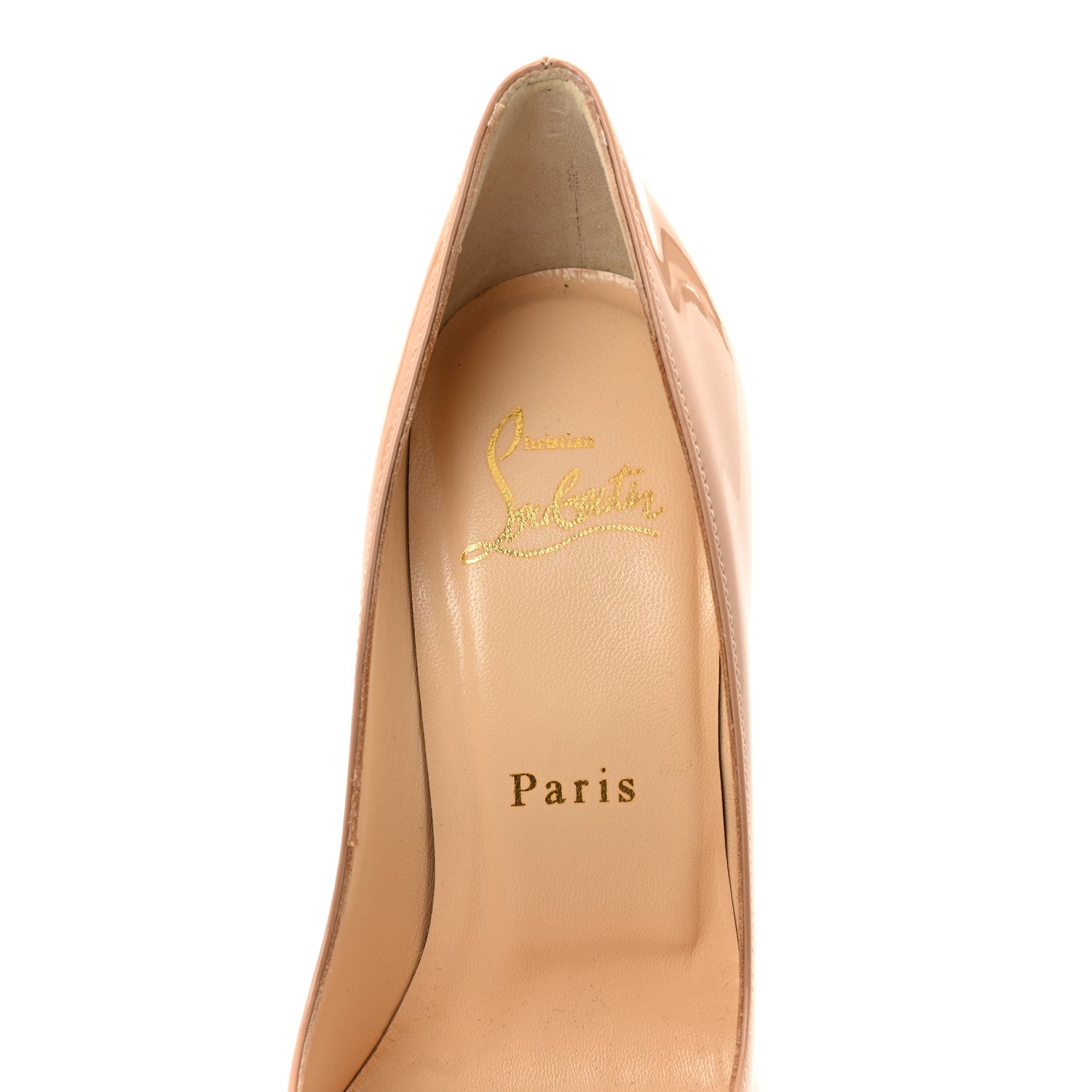 Christian Louboutin Patent Yootish 100 Pumps 35.5 Nude 7 of 9
