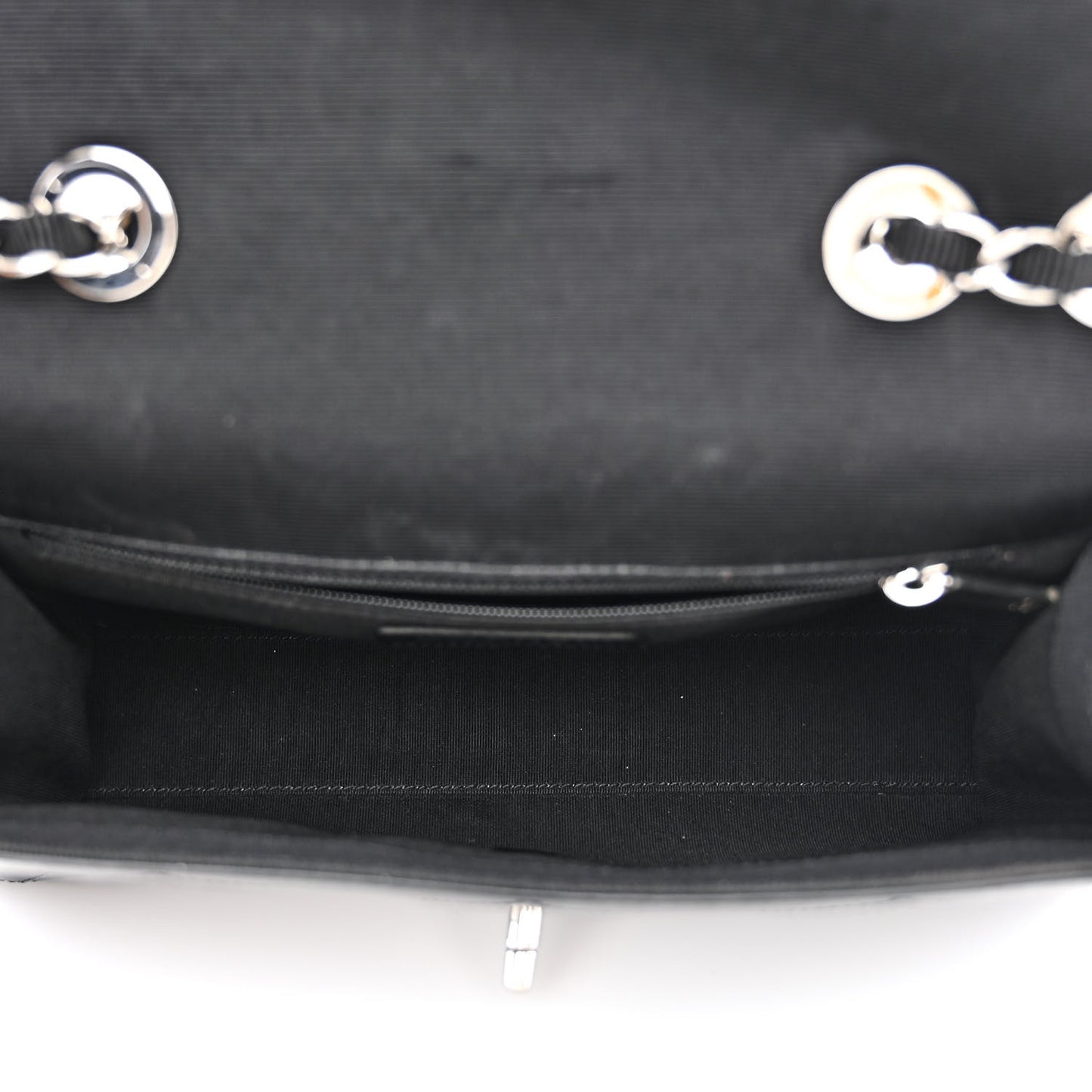 Crumpled Calfskin Flap Bag Black